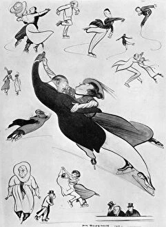 Skaters Collection: Prances at Princes - Ice attitudes, . H. M. Bateman
