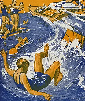 Planing Prints: Pranks in the Briny - aqua planing