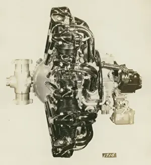 Radial Prints: Pratt & Whitney R-1340 Wasp radial, side view