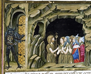 Prayer of Saint John the Baptist. Codex of Predis (1476). It Prayer of Saint John the Baptist. Codex of Predis (1476). It