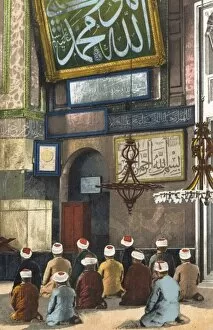 Images Dated 9th March 2011: Prayers inside Aya Sofya, Istanbul