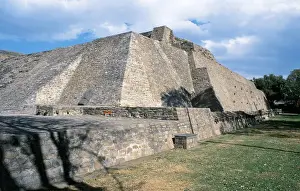 Pre Columbian Prints: Pre-Columbian Art. Aztec. Pyramid of Tenayuca. Mexico State