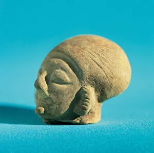 Mold Collection: Pre-Columbian Art. Ecuador. Jama-Coaque Culture. Ceramic hea