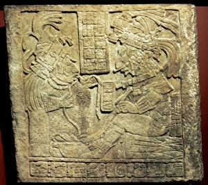 Origin Gallery: Pre-Columbian art. Lintel 17 from Yaxchilan, Late Classic Ma