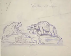 Pre Historic Prints: Pre-historic creatures by Benjamin Hawkins