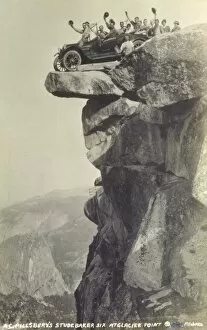 Cliff Collection: Precariously perched Studebaker Six - Yosemite