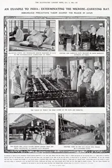 Images Dated 7th May 2021: Precautions taken against the plague in Japan, 1908