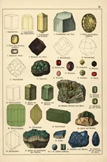 Mineralogy Collection: Precious stones and crystals including topaz, almandine, etc
