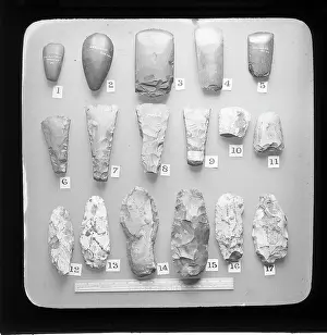 Prehistoric tools hand tools found in Europe