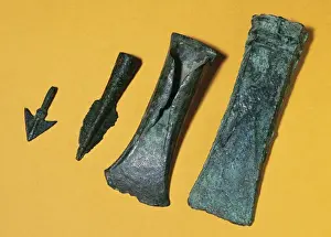 Bronze Prints: Prehistory. Metal Age. 1st Iron Age. Bronze axes and bronze