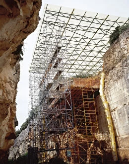 Atapuerca Collection: Prehistory. Paleolithic. Spain. Archaeologcal site of Atapue