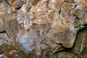 Andalusia Prints: Prehistory. Tabla de Pochilo. Schematic cave paintings. Bron