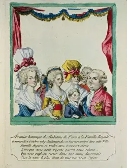 Octobre Prints: Premier hommage des Habitans de Paris ?a Famille Royale l Premier hommage des Habitans de Paris