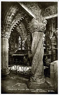 Midlothian Prints: Prentice Pillar and Lady Chapel - Roslyn Chapel