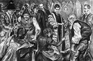 Preparations Prints: Preparations for the Lord Mayors Show, 1894, Paul Renouard