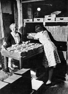 Acres Prints: Preparing Red Cross food parcels