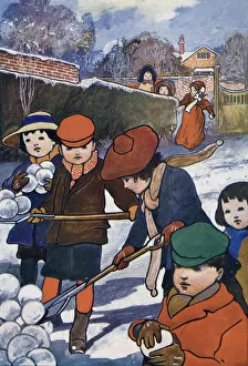 Preparing for the Snow-Ball Fight by Charles Robinson
