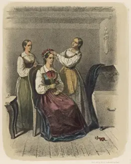Preparing a Swedish bride for her wedding