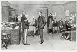 Images Dated 10th September 2020: Preparing for the War: Recruiting for the Navy in New York. Date: 1898