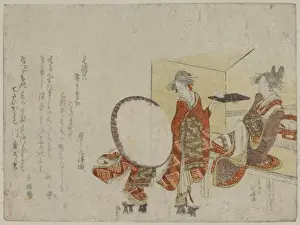 Presenting a snow bunny on a tray in front of a tea shop