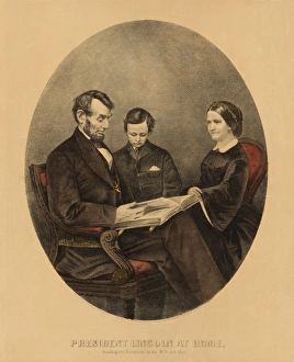 Images Dated 9th May 2011: President Abraham Lincoln at Home
