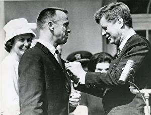 Shepard Collection: President John F. Kennedy presents the National Aeronau?