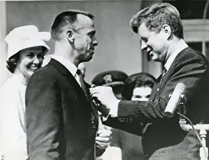 Presents Prints: President John F. Kennedy presents the National Aeronau?