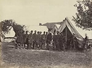 Antietam Gallery: President Lincoln on battle-field of Antietam, October, 1862