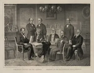Proclamation Prints: President Lincoln and his cabinet. Reading of the emancipati