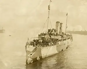 President Wilson arriving at Dover on SS Brighton