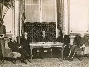 President Wilson and others in Paris, France