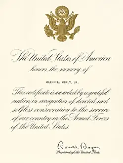 Glenn Prints: A Presidential Memorial Certificate - USA