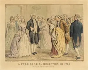 Presidential Prints: A Presidential Reception by George Washington