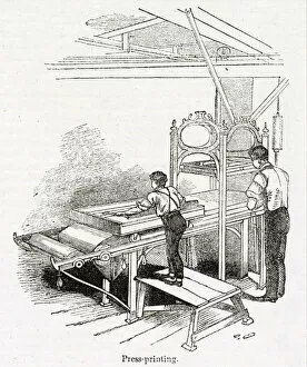 Press Printing, Thomas Hoyles Print Works, Manchester 1843