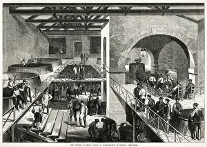 Pressing Gallery: Pressing house at Chateau D estournel 1871