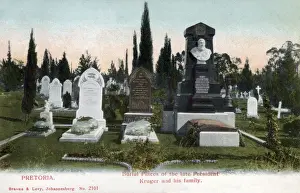 Gravestones Prints: Pretoria, South Africa, Burials of President Kruger & family