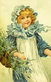 Pretty girl with Flowers by Ellen Andrews