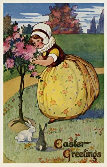 Pretty girl in a garden
