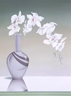 Stem Prints: Pretty white orchid