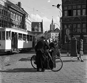 Priests with bicycles, Belgium