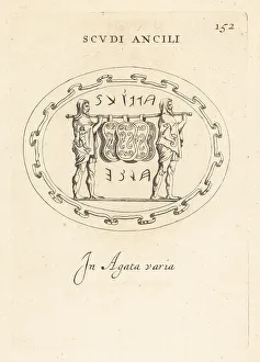 Picta Prints: Two priests holding the sacred shields