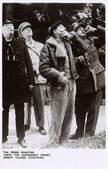 Alamein Gallery: Prime Minister Churchill and Montgomery in Normandy