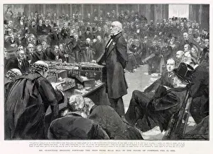 Delivering Prints: Prime Minister, William Ewart Gladstone (1809 - 1898), delivering the Peroration of his