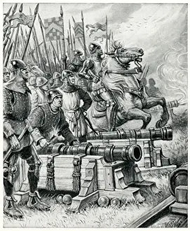 Territory Prints: Primitive cannons used at Battle of Crecy, France