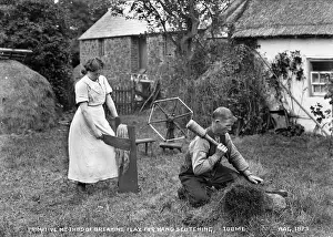 Method Prints: Primitive Method of Breaking Flax for Hand Scutching, Toome