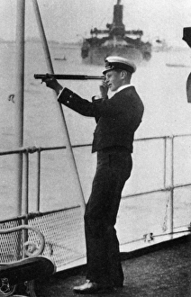 Prince Albert onboard HMS Collingwood Prince Albert onboard HMS Collingwood