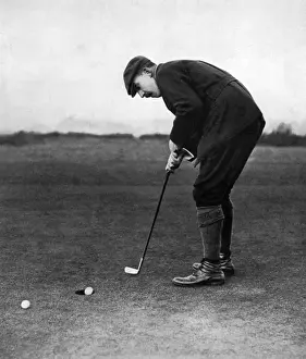 Golfer Prints: Prince Albert of Schleswig-Holstein at Sunningdale Golf Club