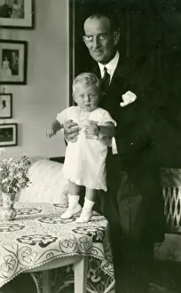 Eldest Prints: Prince Andrew of Greece with his eldest child, Margarita