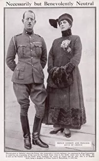 Accused Collection: Prince Andrew of Greece, with his wife, Princess Alice, daug