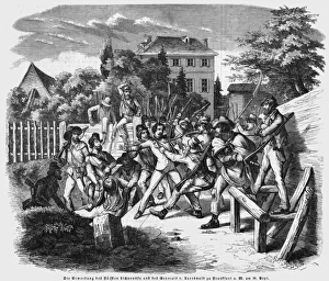 Germany (1848). Fighting in the streets of Frankfurt